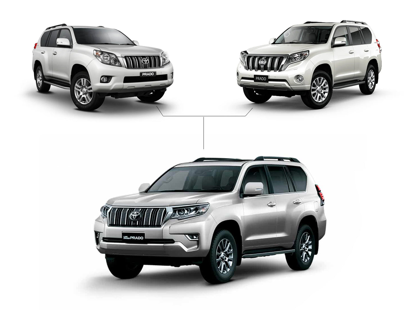 Body Kit de Conversión para Toyota Prado 2010-2017 a 2024 Vx